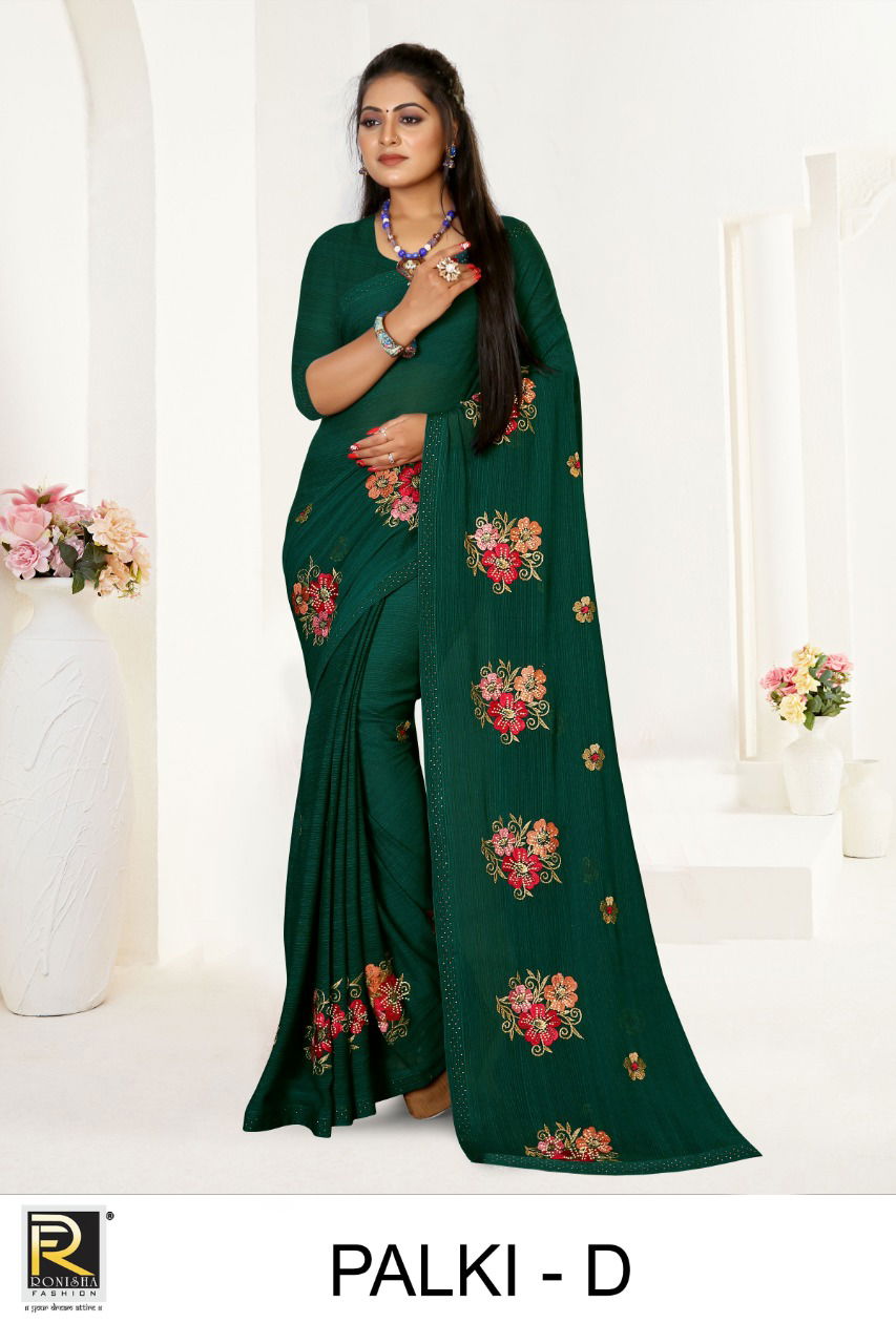 Ronisha Palki Designer Festive Wear Georgette Saree Collection